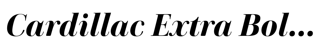 Cardillac Extra Bold Italic